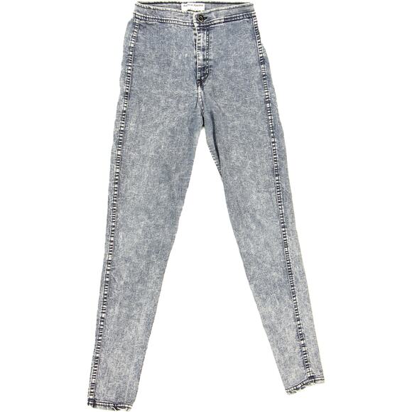 American Apparel Acid Wash 80s Mom Boyfriend Skinny High Waist Jeans - Picture 1 of 3
